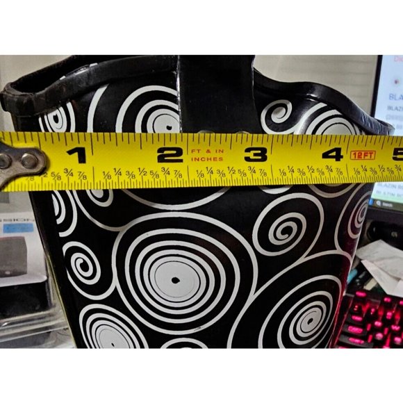 BLAZIN ROXX Layla Sz 7 Rain Boots Black White Outdoor Chore Cowgirl Boot 58106 - Picture 8 of 11